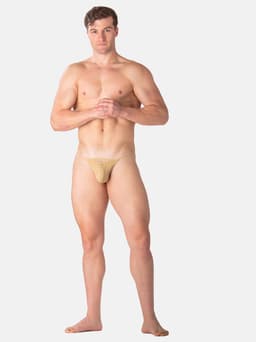 WOH heren microfiber G-string personal allure mesh beige — thumbnail 3