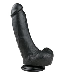EasyToys - Realistische Dildo met Balzak - Dildo met Zuignap - 20 cm - Dildo's - Sex Toys voor Vrouwen en Mannen - Dildo Mannen Anaal - Zwart — thumbnail 1