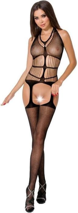 PASSION WOMAN BODYSTOCKINGS | Passion Woman Bs049 Bodystocking - Black One Size — thumbnail 2