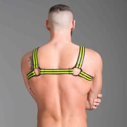 665 Neopreen - Riemenbody - Neoprene Bulldog Harness - Groen - Verkrijgbaar in 3 maten L — thumbnail 4