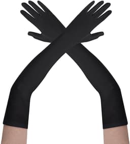 Dailygoods- Handschoenen Dames Lange Satijnen - Klassieke Avondhandschoenen - Jaren 20 Stijl - Kostuum - Carnaval/Halloween - Licht Rekbaar 52 cm — thumbnail 1