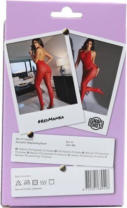Snapshot - #redmamba - Catsuit met Open Kruis - One Size - Rood — thumbnail 2