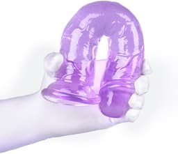 Gigantische Realistische Dildo met Zuignap – 26cm x 5,5cm Grote G-spot Dildo – Flexibel Jelly Materiaal met Geaderde Textuur – Handsfree Gebruik – Seksspeeltje voor Mannen en Vrouwen/Koppels – Roze — thumbnail 4