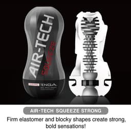 Tenga - Air-Tech Squeeze Masturbator - Strong - Zwart — thumbnail 2
