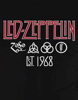 Zwart Heren T-shirt met Rockband Logo en Symbolen — thumbnail 2