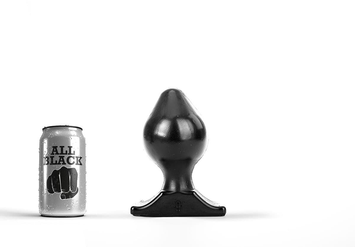 All Black Buttplug 17 x 9 cm - zwart — afbeelding 1