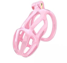Rimba Toys - P-Cage PC02 - Kunststof Kuisheidskooi - Peniskooi - Chastity - Roze - Verkrijgbaar in 3 maten — thumbnail 7