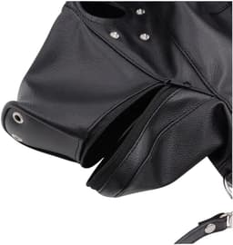 Hondenmasker met Riem – Zwart Lederen Puppy Play Masker – Verstelbaar – Uniseks – BDSM & Cosplay Gear – Kinky Pleasure® — thumbnail 6