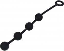 EXCITE Medium Silicone Anal Beads - Black