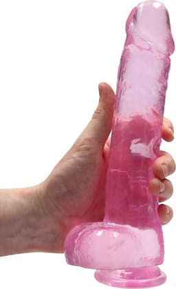 9" / 23 cm Realistic Dildo With Balls - Pink — thumbnail 11