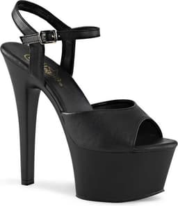 Pleaser - ASPIRE609 Sandaal met enkelband, Paaldans schoenen - Paaldans schoenen - 42 Shoes - Zwart — thumbnail 1