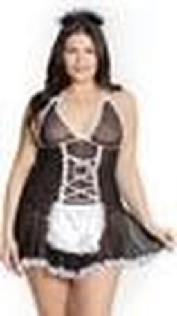 French Maid Baby Doll - Black/White — thumbnail 5