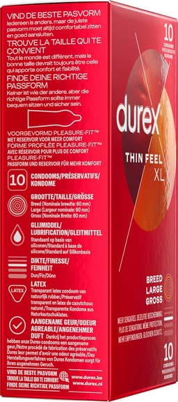 Durex Condooms Thin Feel XL 10st - 2 Stuks - Voordeelverpakking — thumbnail 8