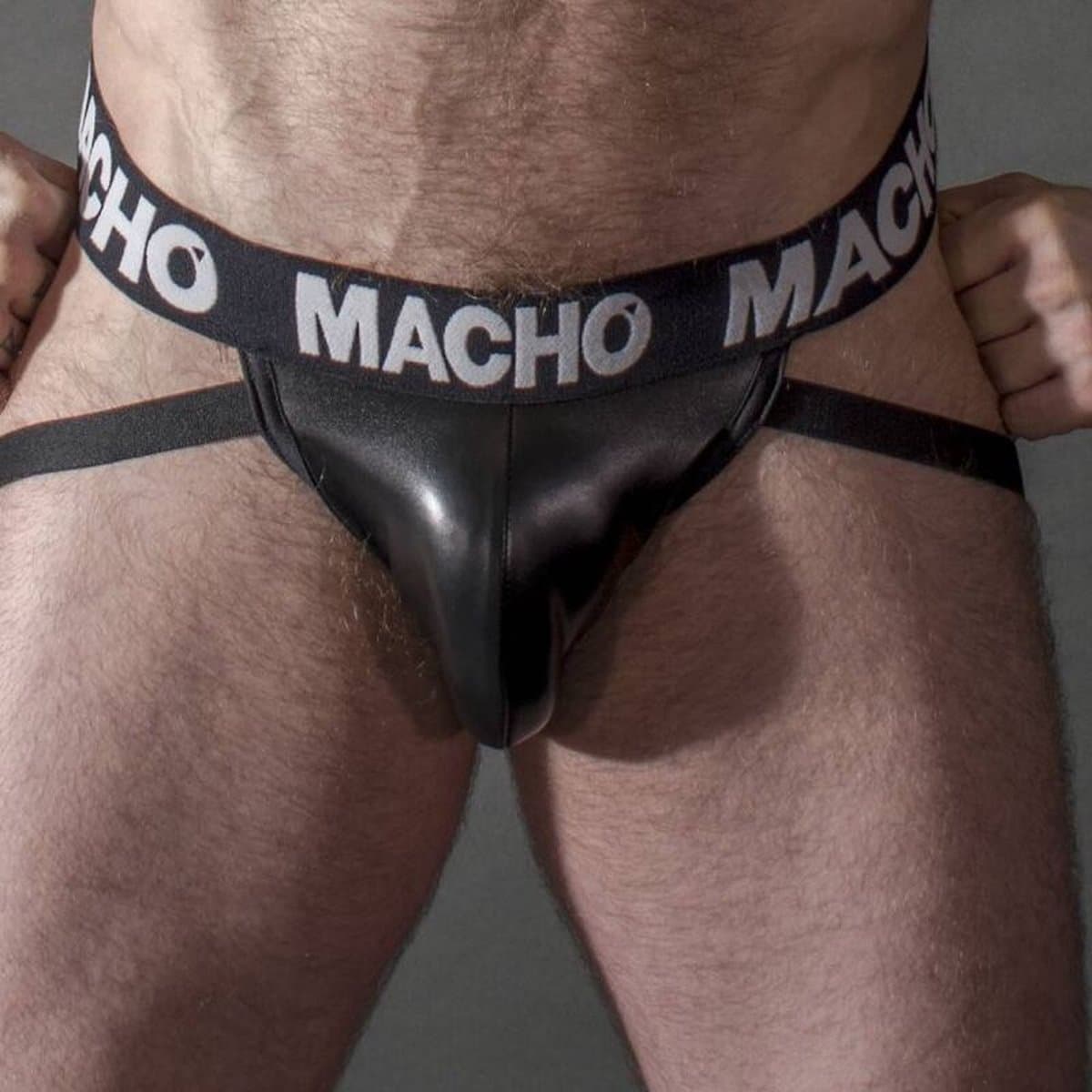 MACHO UNDERWEAR | Macho - Mx25nc Jock Black Leather Xl — afbeelding 1