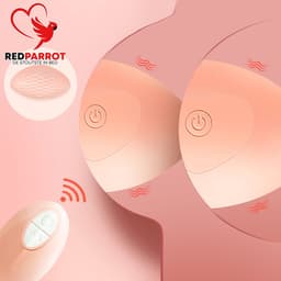 Tepel vibrator pads Platinum | Borst vibrator | Draadloos | BDSM | Onzichtbaar te dragen | USB oplaadbaar | Afstandsbediening | 10 vibratiestanden | Nipple — thumbnail 1