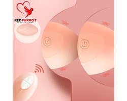 Tepel vibrator pads Platinum | Borst vibrator | Draadloos | BDSM | Onzichtbaar te dragen | USB oplaadbaar | Afstandsbediening | 10 vibratiestanden | Nipple