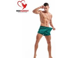 Satijnen boxershort heren - Lingerie - Groen - Wijd - Sexy - L en XL