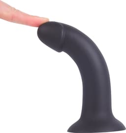 Banoch | Dildo Claes - zwart | siliconen met sterke zuignap | 17 cm lang | Ø 3,4 cm | flexibel — thumbnail 6