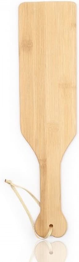 Nooitmeersaai - Houten brede paddle met koord - 42 cm — thumbnail 1