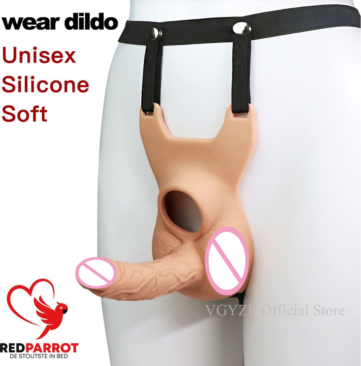 Strap-on dubbele penetratie - Voorbinddildo - Anaal en vaginaal — afbeelding 1