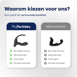MyFantasy Prostaat Stimulator met Cockring - 42°C Prostaat Vibrator - Vibrerende Buttplug met Afstandsbediening - Sex Toys voor Mannen & Koppels - Anaal Vibrator - Anale Speeltjes - Vibrerende Buttplug Dildo - Kamasutra Seksspeeltjes Zwart — thumbnail 6