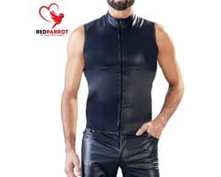Leren Bodywarmer Heren – BDSM – Rits – Clubwear