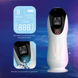 Sex Toys voor Mannen - Masturbator voor Man - Blow Job Stimulator - PocketPussy - Deepthroat - Mastrubator Elektrisch - Incl Koptelefoon met Kreungeluid — thumbnail 8