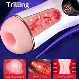 Sex Toys voor Mannen - Masturbator voor Man - Blow Job Stimulator - PocketPussy - Deepthroat - Mastrubator Elektrisch - Incl Koptelefoon met Kreungeluid — thumbnail 13