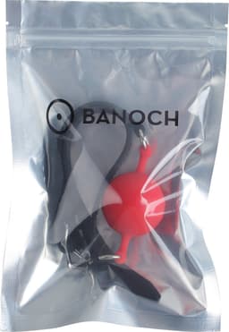 Banoch - ball gag siliconen medium - rood Ø 4,5 cm - bdsm — thumbnail 5