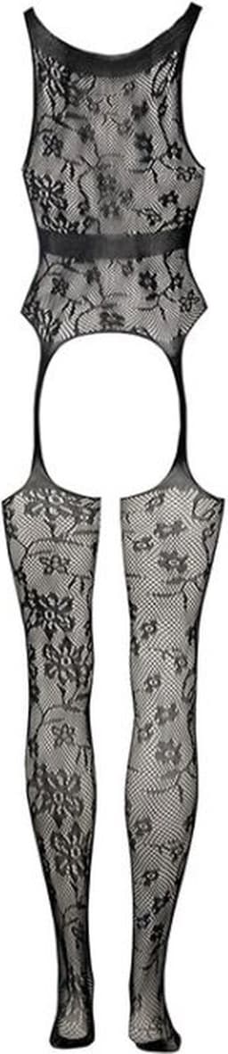 Kanten Suspender Bodystocking met Ronde Hals - One Size — thumbnail 4