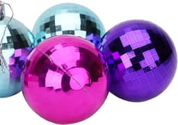 SET OF 5 6 CM DISCO BLUE PINK, PURPLE & ICE BLUE — thumbnail 2