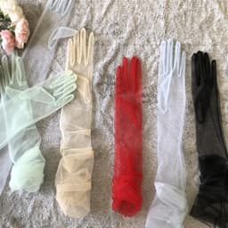 Handschoenen dames tule handschoenen mesh tule handschoenen sheer party opera handschoenen bruidshandschoenen transparant tule handschoenen nethandschoenen transparante tule — thumbnail 2