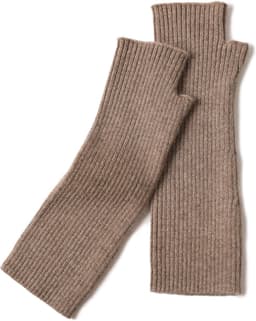 Kasjmier polswarmers armwarmers vingerloze ribgebreide handschoenen — thumbnail 2