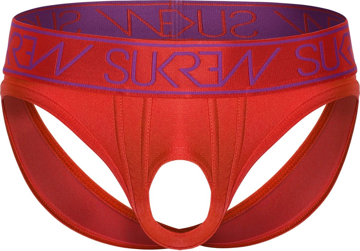 SUKREW U-Style V-Brief Vermilion - MAAT M - Erotisch Heren Ondergoed - Slip voor Man - Sexy mannen Slip — afbeelding 1