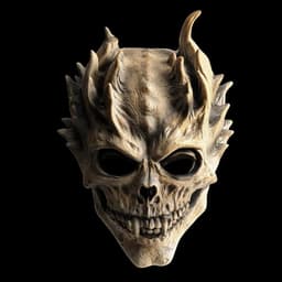 Doodshoofd-masker, horror, geest, Halloween, skelet, enge demonen, maskers, carnaval, Halloween, kostuum, cosplay, latex rekwisieten — thumbnail 1