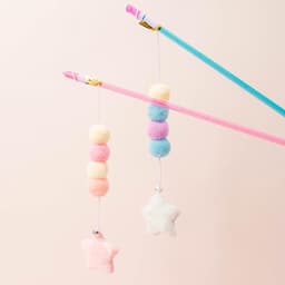 Speelgoed, interactieve speelstok met elastisch touw, pluche hanger speelgoed voor kleine kittenkatten oefening, set van 2 — thumbnail 5
