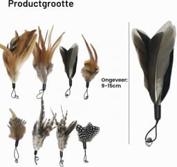 8 stuks reservekattenspeelgoed, kattenspeelgoed met belletjes, interactieve veerstaaf, kattenspeelgoedset, reserveveren voor kattenspeelgoed, kattenhengel, reserveveren, hanger voor katten — thumbnail 4