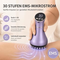 4-in-1 lymfatisch massageapparaat, elektrisch, anti-cellulitis massageapparaat met EMS, rood licht, warmte en vibratie, lichaamsmassageapparaat met 30 intensiteitsniveaus, cellulitis apparaat voor — thumbnail 3
