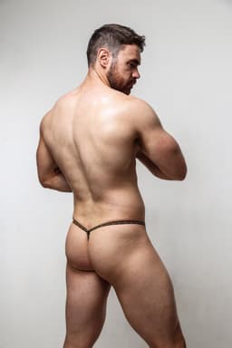 SUKREW Sheer G-String Shadow Black - MAAT S - Erotisch Heren Ondergoed - String voor Man - Sexy mannen String — thumbnail 3