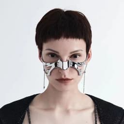 Metalen masker / Cyberpunk-stijl masker / Mechanisch gezichtsaccessoire / Verstelbaar gezichtsaccessoire — thumbnail 4