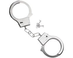 Handboeien - Politie handboeien - Hand cuffs - Vastbinden - Politie outfit - Verkleedkleding - Inclusief 2 sleuteltjes - Zilverkleurig - Jonyx