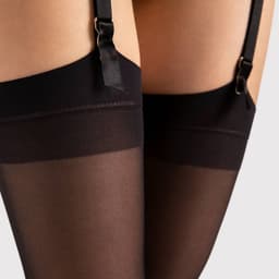 Fiore Hosiery Justine-Stockings - 20 den black S — thumbnail 4