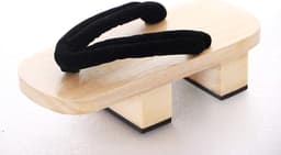 K-G-20-1 zwart licht hout Japan Geta uniseks sandaal met tai sokken kimono geisha kendo samurai — thumbnail 3