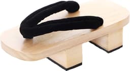 K-G-20-1 zwart licht hout Japan Geta uniseks sandaal met tai sokken kimono geisha kendo samurai — thumbnail 1