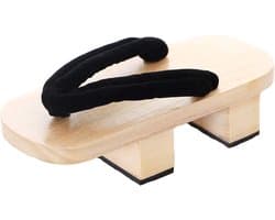 K-G-20-1 zwart licht hout Japan Geta uniseks sandaal met tai sokken kimono geisha kendo samurai