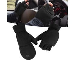 1 Pair Winter Gloves - Outdoor Windproof Fingerless Mittens met Flip Cover - Men Women Driving Gloves voor Driving - Cycling - Skiing (Size : M)