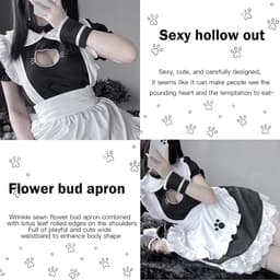 French Maid Dress - Anime Maid Cosplay Kostuum - Klassiek Design - Perfect voor Halloween - ShopVlot — thumbnail 4