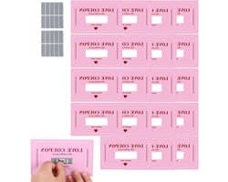 Liefdesbonnen Set - Romantische Notities - Relatie Versterken - 20 Aanpasbare Scenario's - 15 x 12 cm - Roze