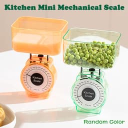 Mechanische weegschaal met grote wijzerplaat, compacte keukenweegschaal met kom voor thuis bakken en koken (willekeurige kleur) — thumbnail 3