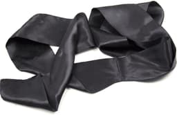Adultshop - Satijnen Blinddoek - Sensuele Satijnen Blinddoek Zwart | 145cm Breed Lint | Lichtdicht en Zijdezacht | BDSM, Bondage en Slaapkamer Roleplay — thumbnail 2